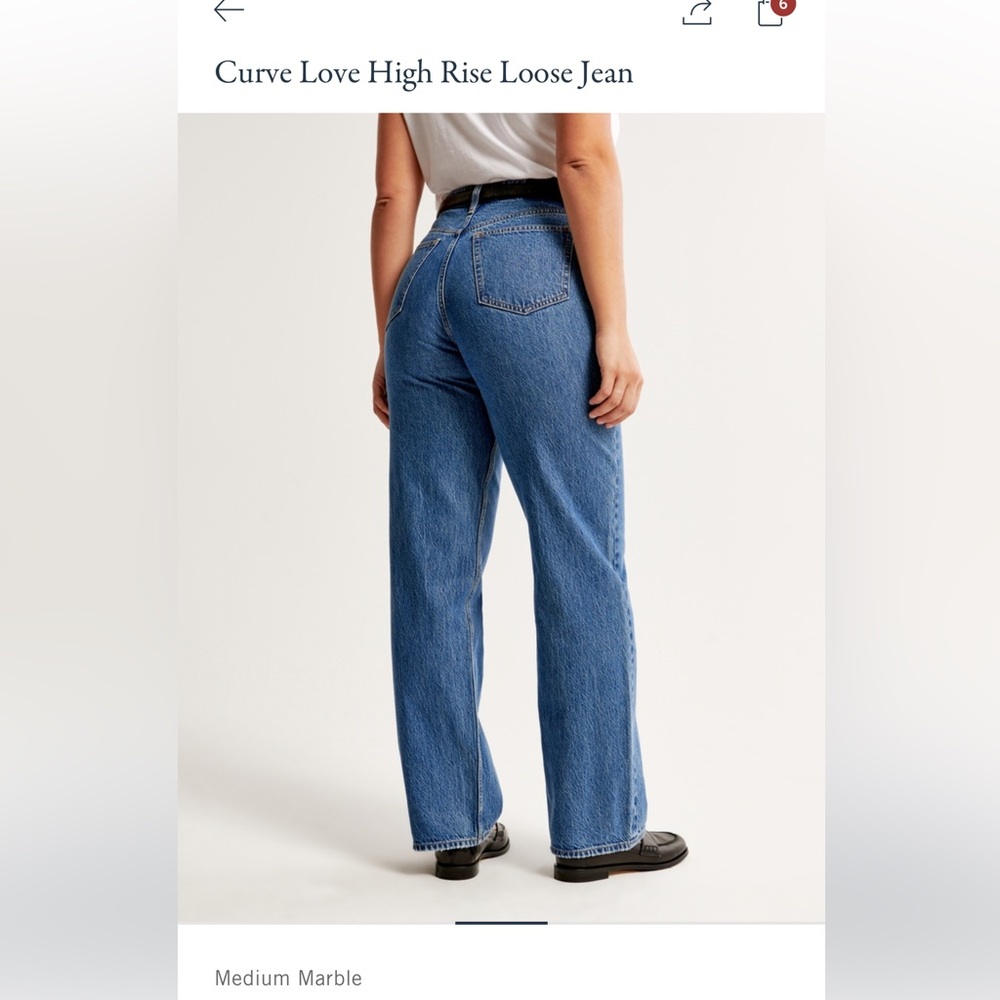 Abercrombie curve love high rise loose jean
